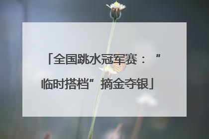 全国跳水冠军赛：“临时搭档”摘金夺银