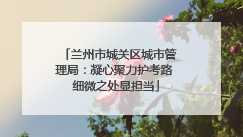 兰州市城关区城市管理局：凝心聚力护考路 细微之处显担当
