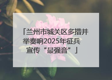 兰州市城关区多措并举奏响2025年征兵宣传“最强音”