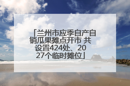 兰州市应季自产自销瓜果摊点开市 共设置424处、2027个临时摊位