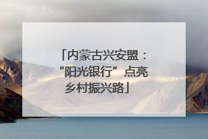 内蒙古兴安盟：“阳光银行”点亮乡村振兴路