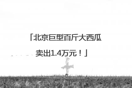 北京巨型百斤大西瓜卖出1.4万元！