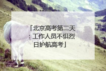 北京高考第二天：工作人员不惧烈日护航高考
