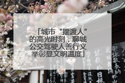 城市“摆渡人”的高光时刻，聊城公交驾驶人善行义举彰显文明温度