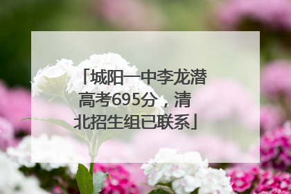 城阳一中李龙潜高考695分，清北招生组已联系