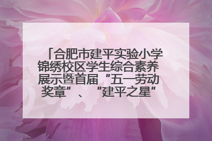 合肥市建平实验小学锦绣校区学生综合素养展示暨首届“五一劳动奖章”、“建平之星”颁奖典礼圆满举办