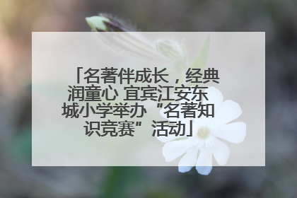 名著伴成长，经典润童心 宜宾江安东城小学举办“名著知识竞赛”活动