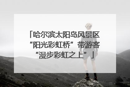 哈尔滨太阳岛风景区“阳光彩虹桥”带游客“漫步彩虹之上”