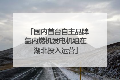 国内首台自主品牌氢内燃机发电机组在湖北投入运营