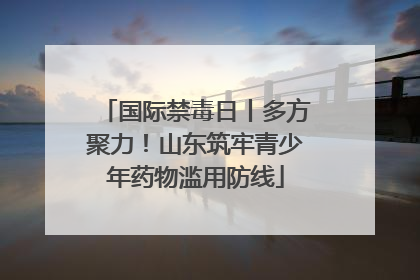 国际禁毒日丨多方聚力！山东筑牢青少年药物滥用防线