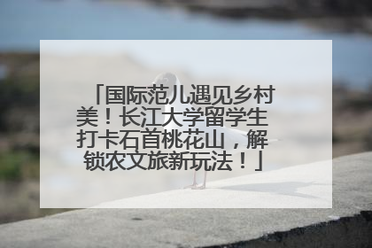 国际范儿遇见乡村美！长江大学留学生打卡石首桃花山，解锁农文旅新玩法！