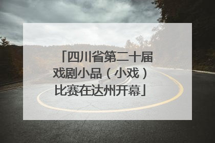 四川省第二十届戏剧小品（小戏）比赛在达州开幕