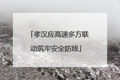 孝汉应高速多方联动筑牢安全防线
