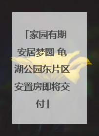 家园有期 安居梦圆 龟湖公园东片区安置房即将交付