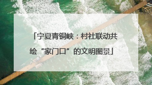 宁夏青铜峡：村社联动共绘“家门口”的文明图景