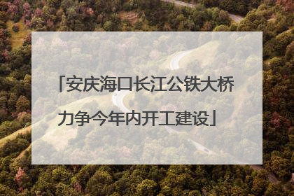 安庆海口长江公铁大桥力争今年内开工建设