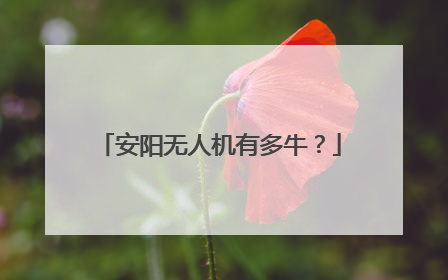 安阳无人机有多牛？