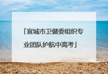 宣城市卫健委组织专业团队护航中高考