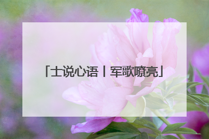 士说心语丨军歌嘹亮