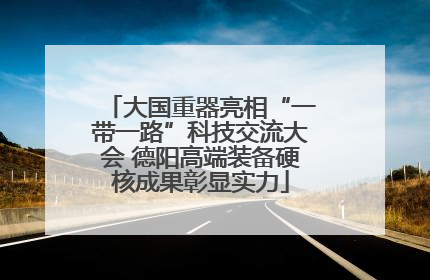 大国重器亮相“一带一路”科技交流大会 德阳高端装备硬核成果彰显实力