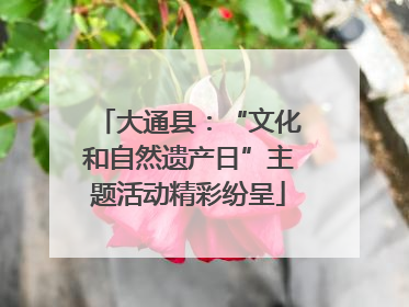 大通县：“文化和自然遗产日”主题活动精彩纷呈
