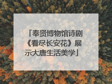 奉贤博物馆诗剧《看尽长安花》展示大唐生活美学