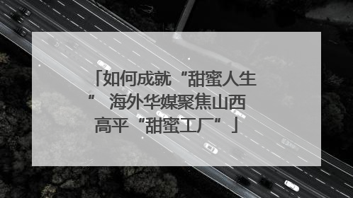 如何成就“甜蜜人生” 海外华媒聚焦山西高平“甜蜜工厂”