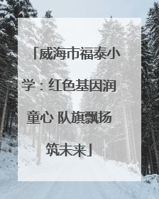 威海市福泰小学：红色基因润童心 队旗飘扬筑未来