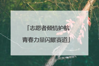 志愿者倾情护航 青春力量闪耀赛道