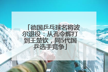 德国乒乓球名将波尔退役：从孔令辉打到王楚钦，同5代国乒选手竞争