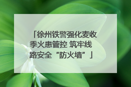徐州铁警强化麦收季火患管控 筑牢线路安全“防火墙”