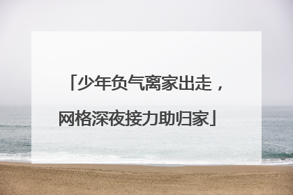 少年负气离家出走，网格深夜接力助归家