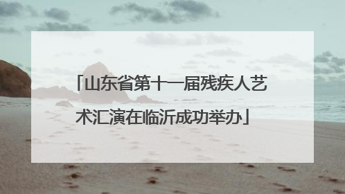山东省第十一届残疾人艺术汇演在临沂成功举办