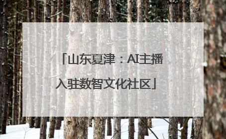山东夏津：AI主播入驻数智文化社区