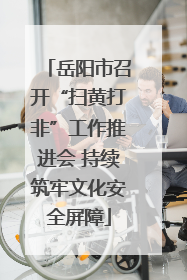 岳阳市召开“扫黄打非”工作推进会 持续筑牢文化安全屏障