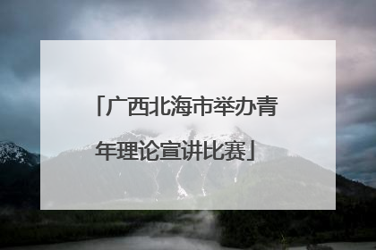 广西北海市举办青年理论宣讲比赛