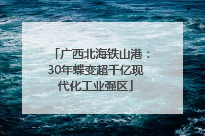 广西北海铁山港：30年蝶变超千亿现代化工业强区