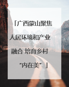 广西蒙山聚焦人居环境和产业融合 培育乡村“内在美”