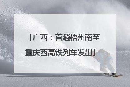广西：首趟梧州南至重庆西高铁列车发出