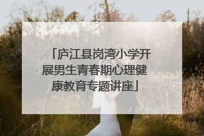 庐江县岗湾小学开展男生青春期心理健康教育专题讲座