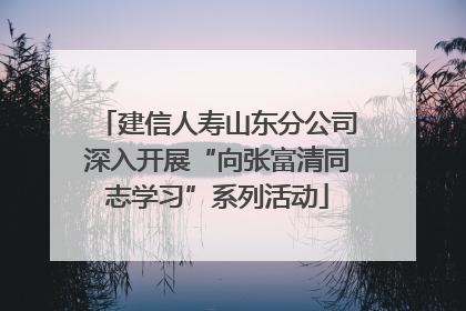 建信人寿山东分公司深入开展“向张富清同志学习”系列活动