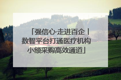 强信心·走进百企丨数智平台打通医疗机构小额采购高效通道