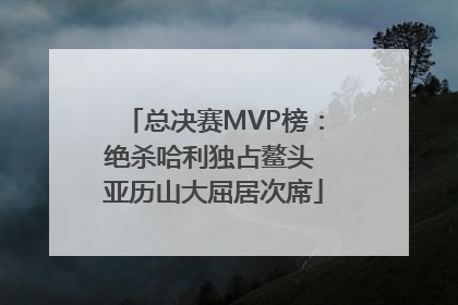 总决赛MVP榜：绝杀哈利独占鳌头 亚历山大屈居次席