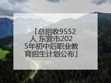 总招收9552人 东营市2025年初中后职业教育招生计划公布