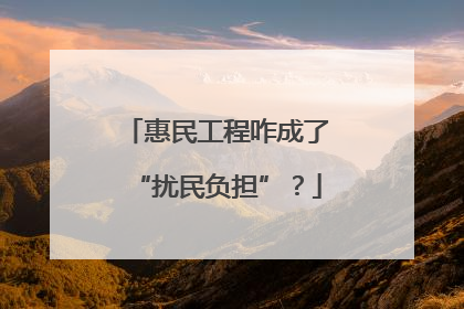 惠民工程咋成了“扰民负担”？