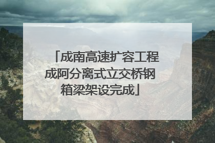 成南高速扩容工程成阿分离式立交桥钢箱梁架设完成