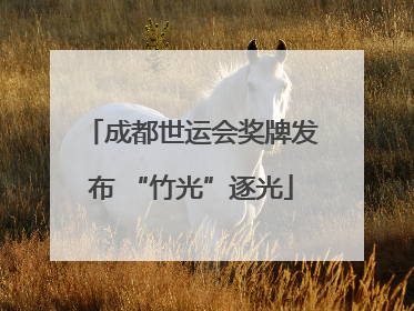 成都世运会奖牌发布 “竹光”逐光