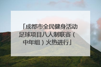 成都市全民健身活动足球项目八人制联赛（中年组）火热进行