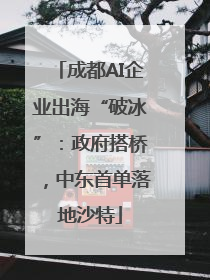 成都AI企业出海“破冰”：政府搭桥，中东首单落地沙特