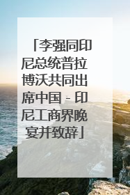 李强同印尼总统普拉博沃共同出席中国－印尼工商界晚宴并致辞